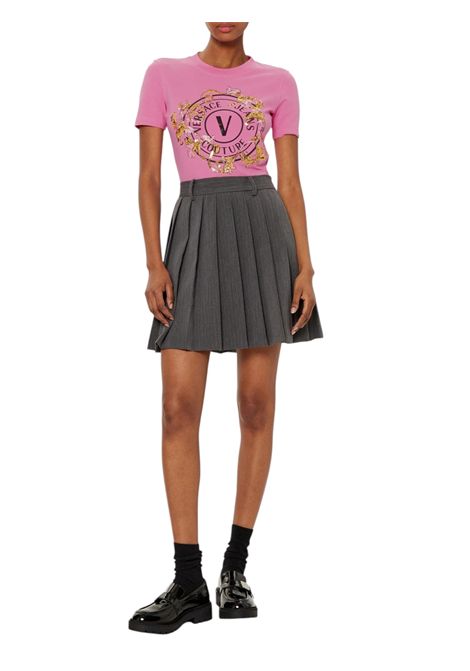 T-shirt with crystals Outline Barocco VERSACE JEANS COUTURE | T-shirt | 78HAHC01 CJ02C494